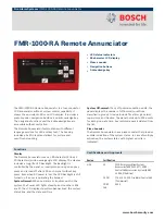 Bosch FMR-1000-RA Quick Start Manual предпросмотр