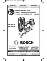 Bosch FNH180-16B Operating/Safety Instructions Manual предпросмотр