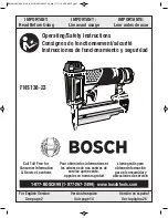 Предварительный просмотр 1 страницы Bosch FNS138-23 Operating/Safety Instructions Manual