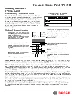 Preview for 1 page of Bosch FPD-7024 Operating Instructions