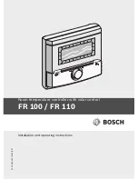 Bosch FR 100 Installation And Operating Manual preview