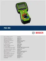 Bosch FSA 050 Original Instructions Manual preview