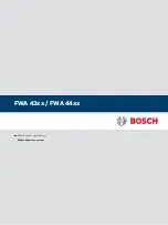 Bosch FWA 43 Series Maintenance Instructions Manual preview