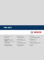 Bosch FWA 4630 Original Instructions Manual preview