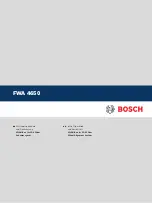 Preview for 1 page of Bosch FWA 4650 Initial Operation And Retrofit Kit