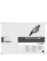 Bosch GAS 12V Professional Original Instructions Manual preview