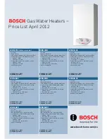 Bosch Gas Water Heaters Price List preview