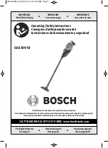 Preview for 1 page of Bosch GAS18V-02 Operating/Safety Instructions Manual