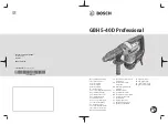 Bosch GBH 5-40 D Professional Original Instructions Manual preview