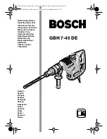 Предварительный просмотр 1 страницы Bosch GBH 7-45 DE Operating Instructions Manual