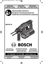 Предварительный просмотр 1 страницы Bosch GBH18V-26K24A Operating/Safety Instructions Manual