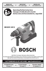 Bosch GBH18V-34CQ Operating/Safety Instructions Manual предпросмотр