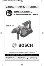 Bosch GBH18V-36C Operating/Safety Instructions Manual предпросмотр