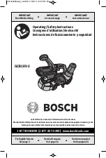 Bosch GCB18V-2 Operating/Safety Instructions Manual preview