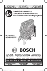 Bosch GCL100-80C Operating/Safety Instructions Manual preview