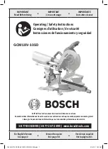 Предварительный просмотр 1 страницы Bosch GCM18V-10SD Operating/Safety Instructions Manual