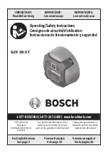 Bosch GCY 30-5 T Operating/Safety Instructions Manual preview