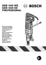 Bosch GDB 1600 DE Operating Instructions Manual preview