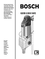 Preview for 1 page of Bosch GDB 2200 WE Operating Instructions Manual