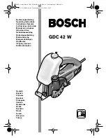 Bosch GDC 42 W Operating Instructions Manual preview