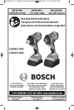 Предварительный просмотр 1 страницы Bosch GDR18V-1400 Operating/Safety Instructions Manual