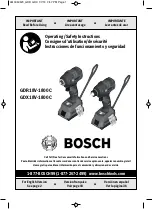 Предварительный просмотр 1 страницы Bosch GDR18V-1800C Operating And Safety Instructions Manual