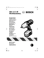 Bosch GDS 18 V-HT PROFESSIONAL Operating Instructions Manual предпросмотр