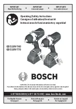 Предварительный просмотр 1 страницы Bosch GDS18V-740 Operating/Safety Instructions Manual