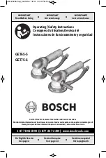 Preview for 1 page of Bosch GET65-5 Operating/Safety Instructions Manual