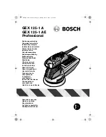 Bosch GEX 125-1 AE Professional Operating Instructions Manual предпросмотр