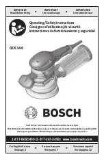 Bosch GEX34-6 Operating/Safety Instructions Manual preview