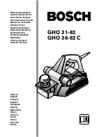 Bosch GHO 31-82 Operating Instructions Manual preview