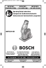 Предварительный просмотр 1 страницы Bosch GKF12V-25 Operating/Safety Instructions Manual