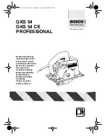 Bosch GKS 54 CE PROFESSIONAL Operating Instructions Manual preview