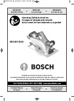 Предварительный просмотр 1 страницы Bosch GKS18V-25GC Operating/Safety Instructions Manual