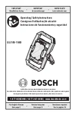 Bosch GLI18V-1900N Operating/Safety Instructions Manual preview