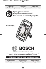 Preview for 1 page of Bosch GLI18V-2200CN Operating/Safety Instructions Manual