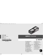 Bosch GLM 40 Original Instructions Manual preview