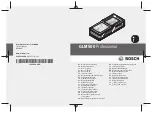 Bosch GLM 500 Original Instructions Manual предпросмотр