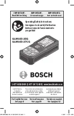 Предварительный просмотр 1 страницы Bosch GLM165-22G Operating/Safety Instructions Manual