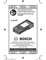 Bosch GLM400C Operating/Safety Instructions Manual предпросмотр