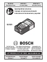 Предварительный просмотр 1 страницы Bosch GLR225 Operating/Safety Instructions Manual