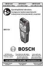 Preview for 1 page of Bosch GMS 120 Operating/Safety Instructions Manual