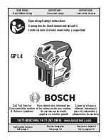 Preview for 1 page of Bosch GPL4 Operating/Safety Instructions Manual