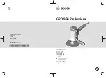 Bosch GPO 950 Original Instructions Manual preview