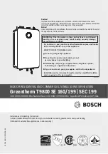 Bosch Greentherm T9800 SE 160/199 Installation And Operating Instructions Manual preview