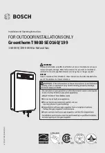 Предварительный просмотр 1 страницы Bosch Greentherm T9800 SEO160 Installation And Operating Instructions Manual