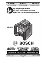 Bosch GRL 400 H Operating/Safety Instructions Manual preview