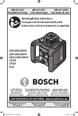 Bosch GRL1000-20HV Operating/Safety Instructions Manual preview