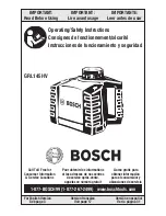 Preview for 1 page of Bosch GRL145HV - NA Horizontal And Vertical Electronic Self-Leveling Ro Operating/Safety Instructions Manual